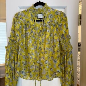 Alexis Yellow Floral Women's Top